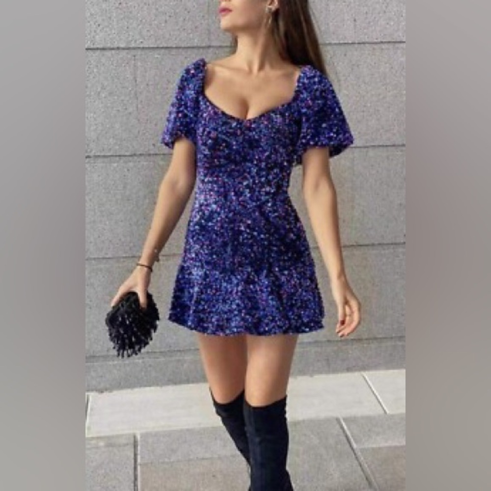 Zara sequin‎ mini dress